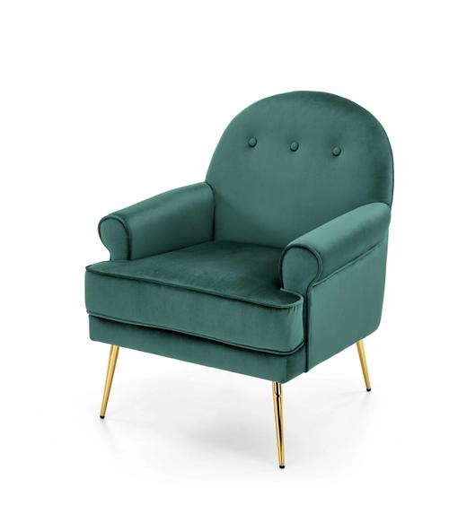 SANTI leisure armchair dark green / gold (1p=1pc)