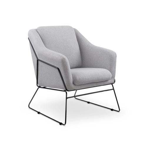 SOFT 2 leisure armchair black frame, light gray (1p=1pc)