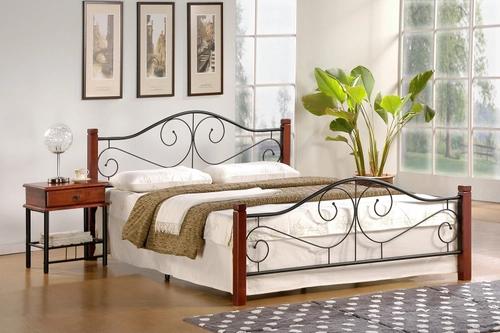 VIOLETTA 120 cm bed antique cherry/black (3p=1pc) with a frame