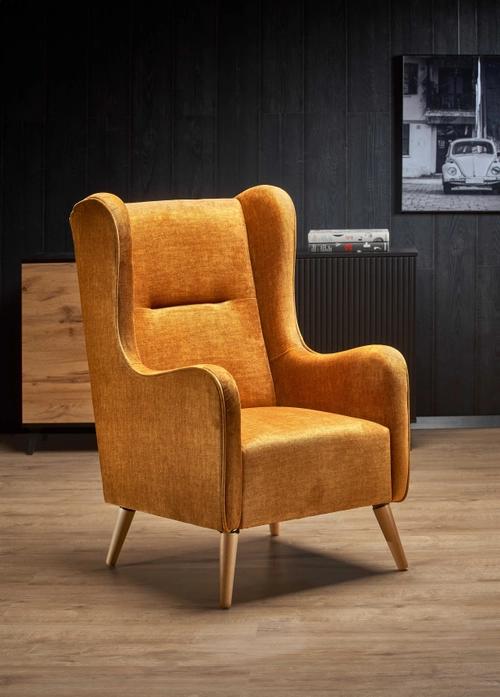 CHESTER 2 honey lounge chair (9. Amber fabric)