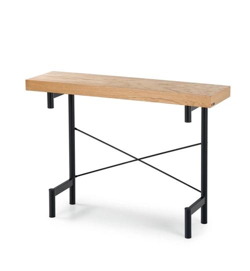 INFERNO console table natural oak - black (1p=1pc)