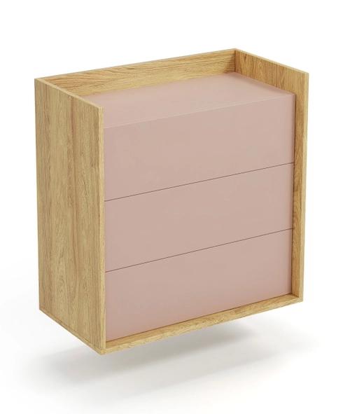 MOBIUS CHEST 3S body: natural hickory, fronts - antique pink (1p=2pcs)