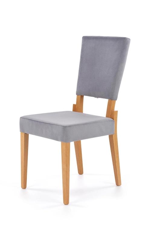 SORBUS chair, upholstery - gray, legs - honey oak (1p=2pcs)