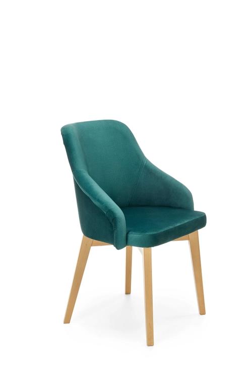 TOLEDO 2 chair honey oak / tap. MONOLITH 37 (dark green) (1p=1pcs)