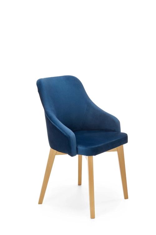 TOLEDO 2 chair honey oak / tap. MONOLITH 77 (navy blue) (1p=1pc)