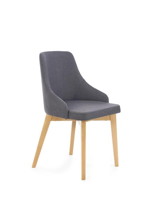 TOLEDO chair honey oak / tap. Inari 95 (dark graphite) (1p=1pc)