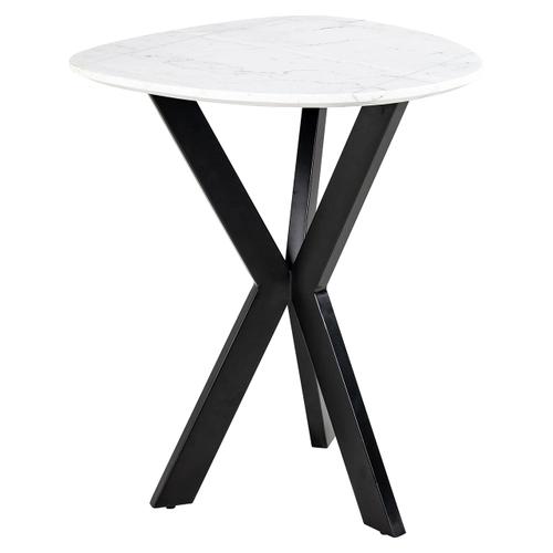 Trocadero white marble side table