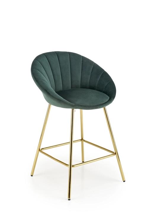 H112 stool dark green / gold