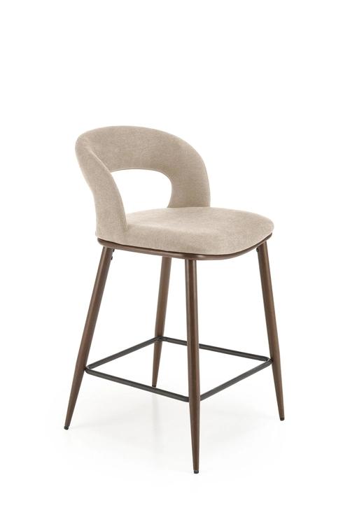 H114 beige / walnut stool
