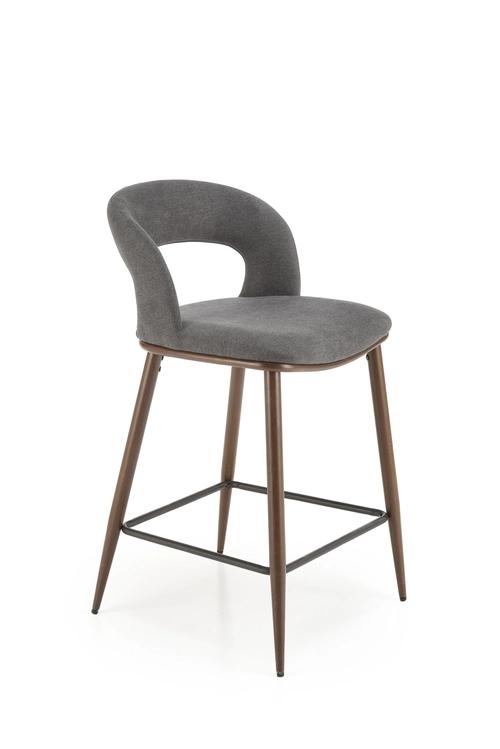 H114 gray / walnut stool