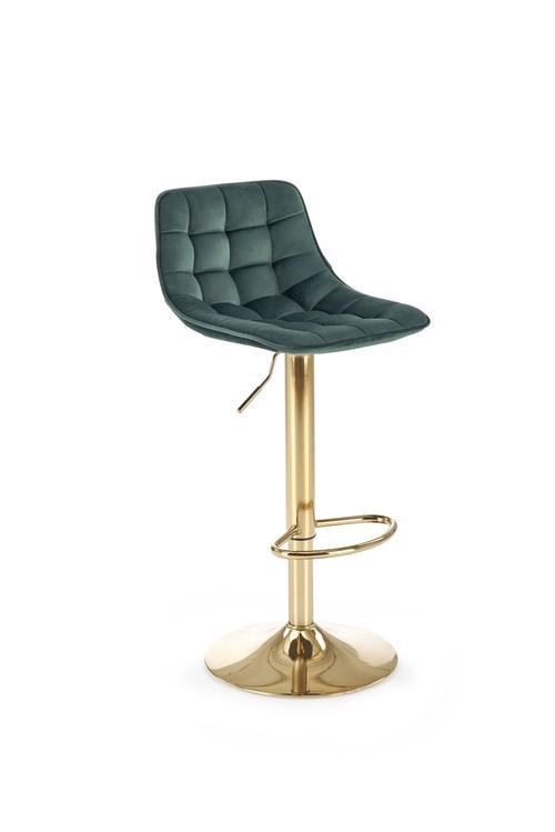 H120 stool legs - gold, seat - dark green (1p=1pc)