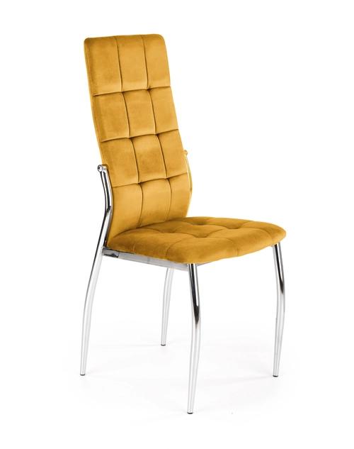 K416 mustard velvet chair (1p=4pcs)