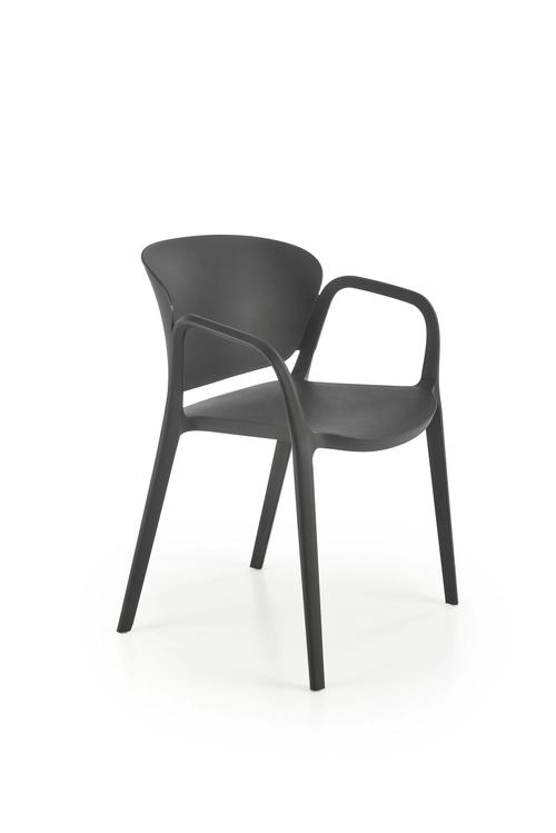 K491 black plastic chair (1p=4pcs)