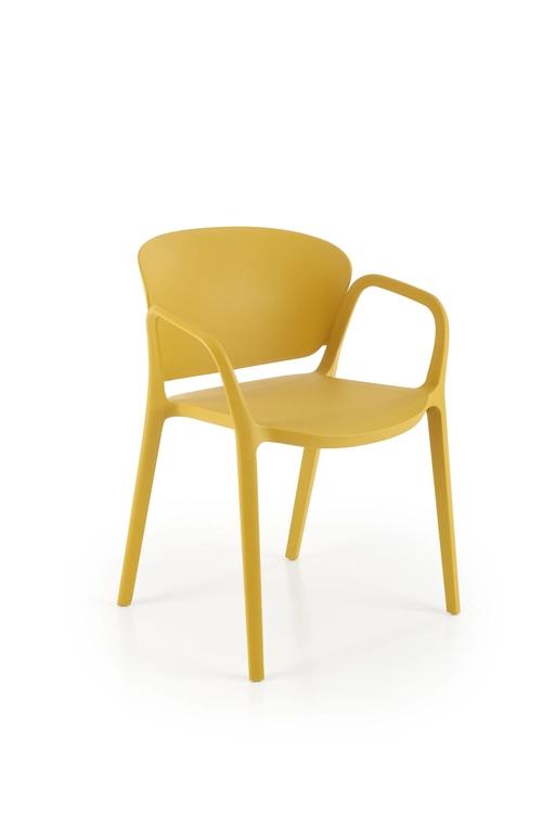 K491 mustard plastic chair (1p=4pcs)