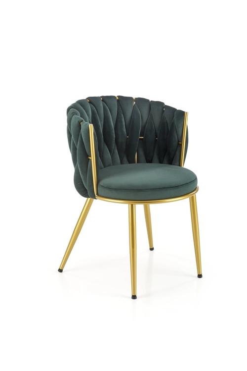 K517 chair dark green / gold (1p=2pcs)