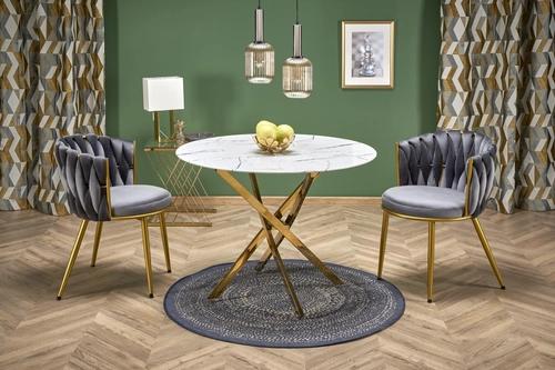 RAYMOND 2 table, top - white marble, legs - gold (2p=1pc)