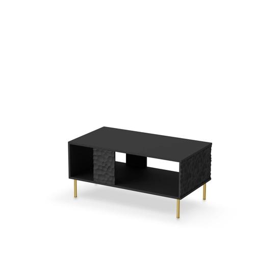 BULLET LAW-1 coffee table black, legs: gold (1P=1PCS)