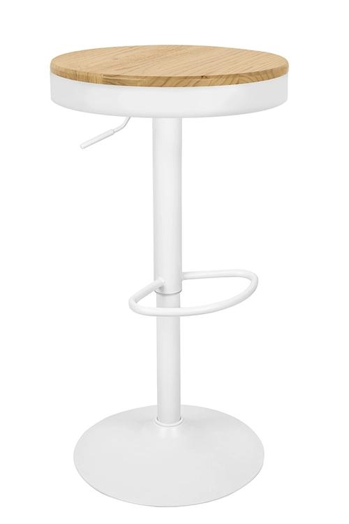 VOLT bar stool adjustable white / natural