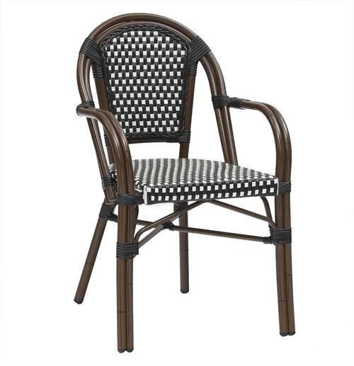 CAFE PARIS brown rattan chair