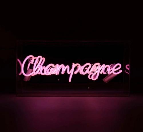 Neon sign CHAMPAGNE