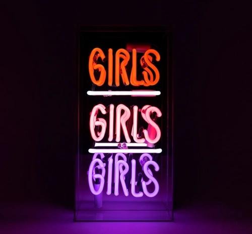 GIRLS GIRLS GIRLS neon sign
