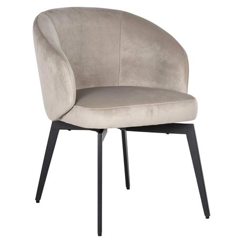 Chair Amphara khaki velvet (FR-Quartz 903 Khaki)
