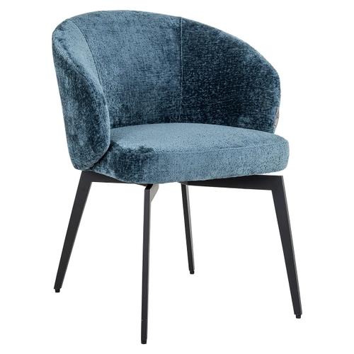 Chair Amphara blue chenille