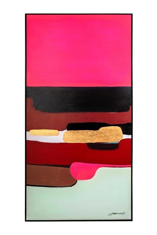 KARE painting ABSTRACT SHAPES PINK 73x143 cm