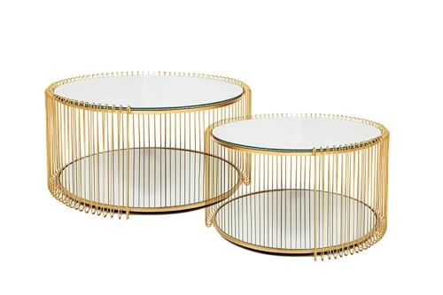 KARE WIRE DOUBLE I table set, brass