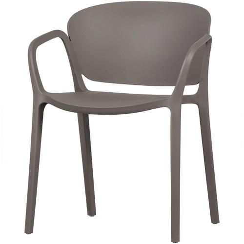 BENT CHAIR PLASTIC TAUPE