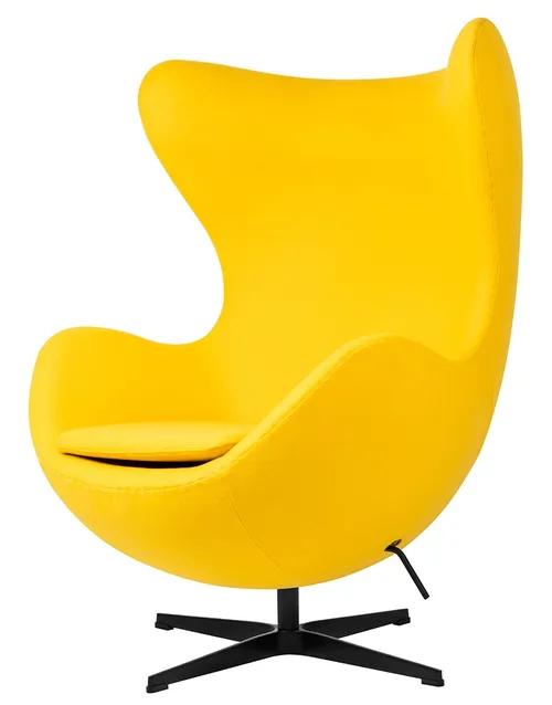 EGG CLASSIC BLACK sun yellow 36 armchair - wool, black base