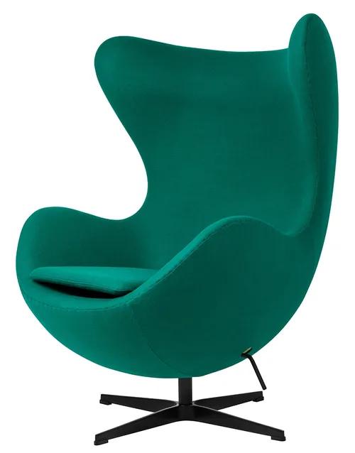 EGG CLASSIC BLACK emerald green 41 armchair - wool, black base