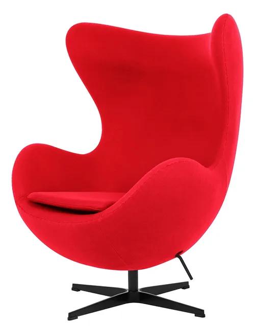 EGG CLASSIC BLACK red 17 armchair - wool, black base
