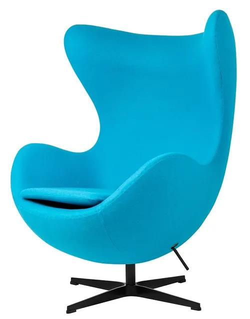 EGG CLASSIC BLACK light turquoise 43 armchair - wool, black base