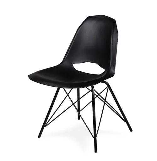 GULAR DSM black chair - polypropylene, black metal base