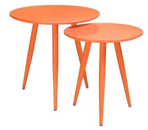 A set of tables LEO orange - MDF, metal