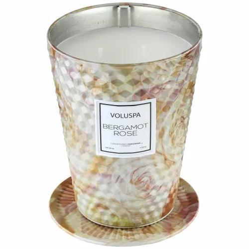 VOLUSPA candle BERGAMOT ROSE GIANT 737G - coconut wax, two wicks