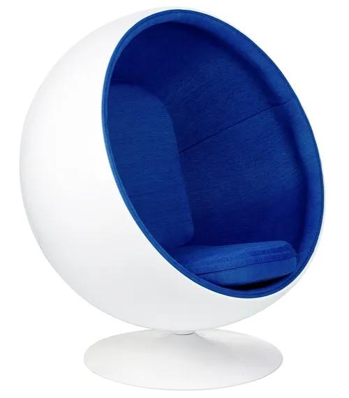 BALL white and blue armchair - fiberglass