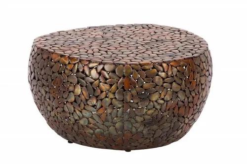 INVICTA Coffee table MOSAIC 85 cm, copper - metal, aluminum