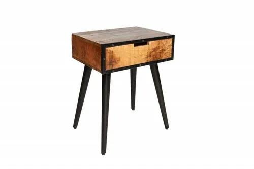 INVICTA bedside table INDUSTRIAL 45 cm - Mango, natural wood