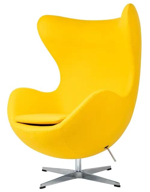 EGG CLASSIC yellow sun chair 36 - wool, aluminum base