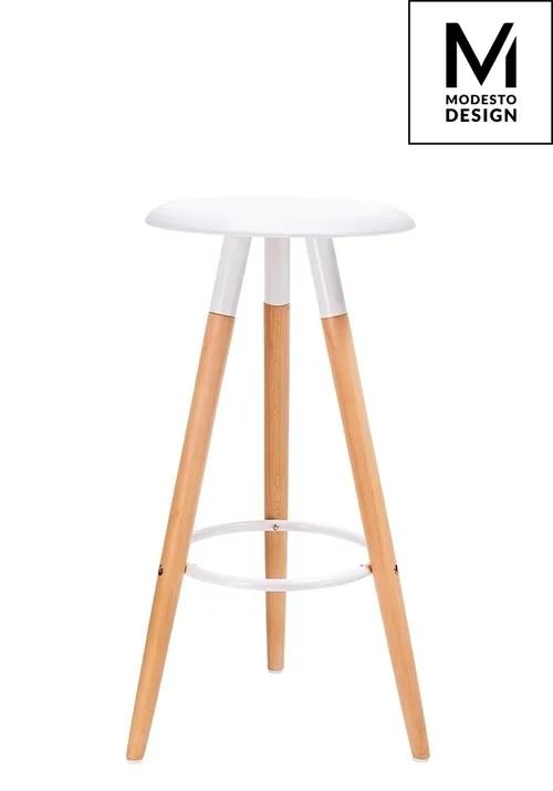MODESTO stool DIPP white - polypropylene, beech base