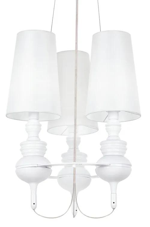 Hanging lamp QUEEN 3 white