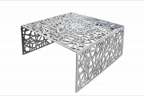 INVICTA coffee table ABSTRACT 60cm - silver, aluminum