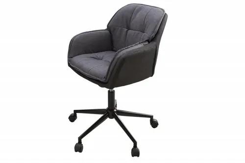 INVICTA office chair LOUNGER gray - anthracite, microfiber, metal
