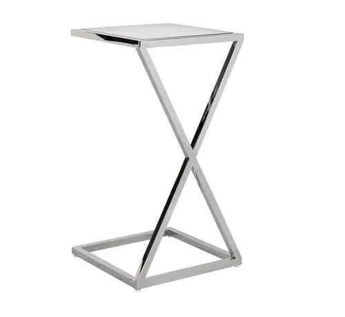 RICHMOND table PARAMOUNT - glass, polished steel