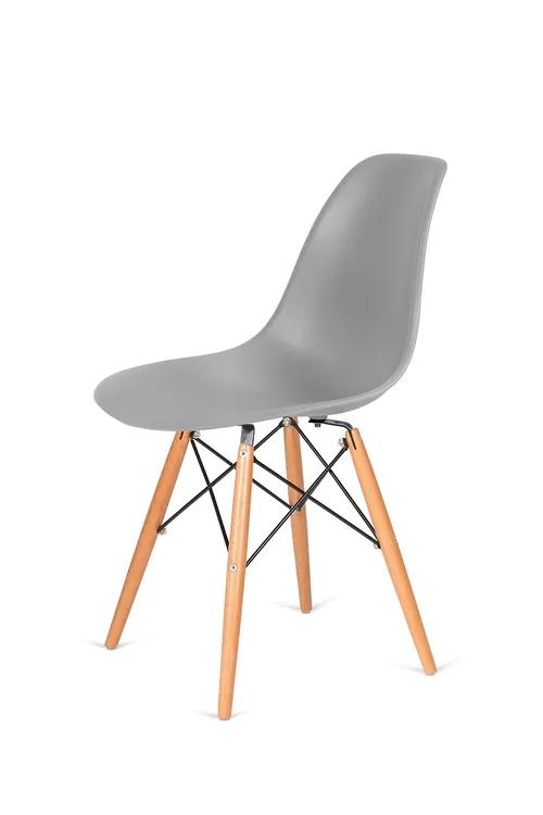 DSW WOOD gray 30 chair - beech wooden base