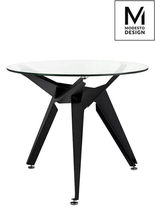 MODESTO table CRAB black - glass, metal