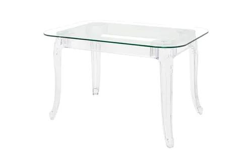 KING 120 transparent table - polycarbonate, tempered glass