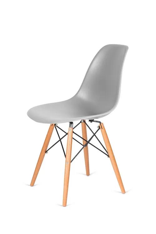 DSW WOOD chair light gray.05 - polypropylene, beech base